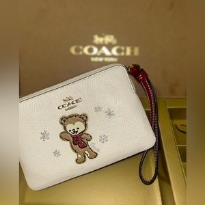 Limited edition coach  Bear wristlet